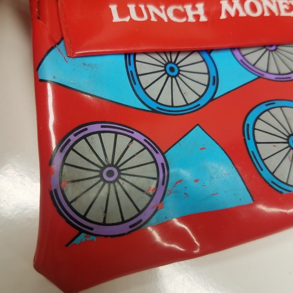 Vintage Red Pencil Case with Lunch Money Pouch - Picture 8 of 13